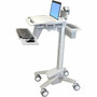 Ergotron StyleView EMR Laptop Cart - 816 kg Capacity - 4 Casters - Aluminum Plastic Zinc Plated Steel - 183 Width x 505 Height SV41-6100-0