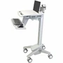 Ergotron StyleView EMR Laptop Cart SV40 - 816 kg Capacity - 4 Casters - Aluminum Plastic Zinc Plated Steel - 183 Width x 505 - SV40-6100-0