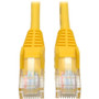 Tripp Lite 1-ft. Cat5e 350MHz Snagless Molded Cable (RJ45 M/M) - Yellow - Category 5e for Network Device - Patch Cable - 1 ft - 1 x - (Fleet Network)