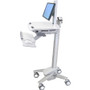 Ergotron StyleView Cart with LCD Pivot - 15.88 kg Capacity - 4 Casters - Steel, Plastic, Zinc Plated Steel - x 50.5" Height - Gray, (Fleet Network)