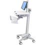 Ergotron StyleView Cart with LCD Pivot - 1588 kg Capacity - 4 Casters - Steel Plastic Zinc Plated Steel - x 505 Height - Gray SV40-6300-0