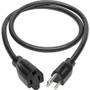 Tripp Lite 3ft Power Cord Extension Cable 5-15P to 5-15R Heavy Duty 15A 14AWG 3' - 14 Gauge - 120 V AC / 15 A - Black (P024-003)