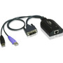 ATEN DVI USB Virtual Media KVM Adapter Cable with Smart Card Reader (CPU Module) - 3.6" DVI/RJ-45/USB KVM Cable for KVM Switch, Card - (Fleet Network)