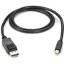 Black Box Mini DisplayPort to DisplayPort Cable, MM, 3-ft. (0.9-m) - 15 ft DisplayPort/Mini DisplayPort A/V Cable for Audio/Video - 1 (Fleet Network)
