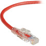 Black Box GigaTrue 3 CAT6 550-MHz Lockable Patch Cable (UTP), Red, 15-ft. (4.5-m) - 15 ft Category 6 Network Cable for Network Device (Fleet Network)