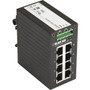 Black Box Hardened Gigabit Edge Switch, 8-Port - 8 Ports - 2 Layer Supported - Rail-mountable - 1 Year Limited Warranty (Fleet Network)