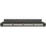 Black Box SpaceGAIN CAT5e High-Density Feed-Through Patch Panel, Shielded, 48-Port, 1U - 48 x RJ-45 - 48 Port(s) - 48 x RJ-45 - 1U - (Fleet Network)