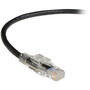 Black Box GigaTrue 3 CAT6 550-MHz Lockable Patch Cable UTP Black 1-ft 03-m - 1 ft Category 6 Network Cable for Network Device C6PC70-BK-01