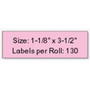 Seiko Mailing Label - 35 Width x 11 Length - 130Roll - 1  Box - Pink SLP-1PLB
