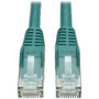 Tripp Lite 2-ft Cat6 Gigabit Snagless Molded Patch Cable RJ45 MM - Green - 2 ft Category 6 Network Cable for Network Device - 1 x N201-002-GN