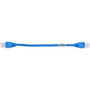 Black Box SpaceGAIN CAT6 Reduced-Length Patch Cable, Blue - Category 6 Network Cable for Patch Panel, Switch, Network Device - First 1 (Fleet Network)