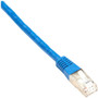 Black Box CAT6 250-MHz Shielded, Stranded Cable SSTP (PIMF), PVC, Blue, 10-ft. (3.0-m) - 10 ft Category 6 Network Cable for Network - (Fleet Network)