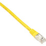 Black Box CAT6 250-MHz Shielded, Stranded Cable SSTP (PIMF), PVC, Yellow, 1-ft. (0.3-m) - 1 ft Category 6 Network Cable for Network - (Fleet Network)