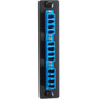 Black Box Standard Adapter Panel, Ceramic Sleeve, (6) LC Duplex Pairs, Blue - 6 Port(s) - 6 x Duplex - Blue (Fleet Network)