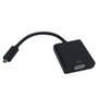 6 inch Micro-HDMI Male to VGA Female + 3.5mm Female Adapter - Black - Smartphone/Tablet to VGA Display (FN-AD-HDMID-VGA)