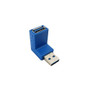 USB 3.0 A Male to A Female 270 degree Adapter - Blue (FN-AD-USB-26)