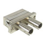 ST/SC Fiber Adapter F/F SM/MM Duplex Ceramic Panelmount, Metal (FN-FO-AD203-PM)