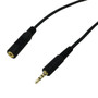 6ft 2.5mm 4C male to female 28AWG FT4 - Black (FN-AUD-165-06)