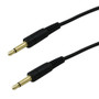 6ft 3.5mm mono male to male 28AWG FT4  - Black (FN-AUD-200-06)