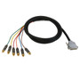 15ft Premium Phantom DB25 M to 6xRCA M 6-channel Snake cable THX pinout FN-S6-25-RCA-15