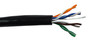 1000ft 4 Pair Cat5e 350MHz UTP Solid UV  Direct Burial Bulk Cable - Black FN-BK-C5ESL-4DB