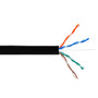 1000ft 4 Pair Cat5e 350MHz UTP Solid UV  Direct Burial Bulk Cable - Black FN-BK-C5ESL-4DB