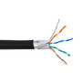 1000ft 4 Pair Cat5e 350MHz FTP Solid UV  Direct Burial Bulk Cable - Black FN-BK-C5ESL-4DBS