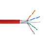 1000ft 4 Pair Cat5e 350MHz Solid Shielded (STP) FT4/CMR Bulk Cable - Red (FN-BK-C5ESL-4RDS)
