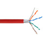 1000ft 4 Pair Cat5e 350MHz Stranded Shielded (STP) FT4/CMR Bulk Cable - Red (FN-BK-C5EST-4RDS)