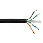 1000ft 4 Pair Cat6A 10Gbps UTP Solid UV / Direct Burial Bulk Cable  Black (FN-BK-C6ASL-4DB)