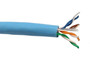 1000ft 4 Pair Cat6a Stranded UTP FT4CMR Bulk Cable - Aqua FN-BK-C6AST-4AQ
