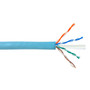 1000ft 4 Pair Cat6a Stranded UTP FT4CMR Bulk Cable - Aqua FN-BK-C6AST-4AQ