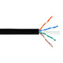 1000ft 4pr Cat6A 10Gig UTP stranded 24AWG bulk cable FT4/CMR - Black (FN-BK-C6AST-4BK)