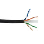 1000ft 4pr Cat6A 10Gig UTP stranded 24AWG bulk cable FT4/CMR - Black (FN-BK-C6AST-4BK)