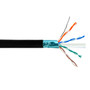 1000ft 4 Pair Cat6 550MHz FTP Solid UV  Direct Burial Bulk Cable - Black FN-BK-C6SL-4DBS