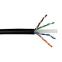 1000ft 4 Pair Cat6 550MHz UTP Solid UV / Direct Burial Gel Filled Bulk Cable - Black (FN-BK-C6SL-4GEL)