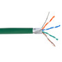 1000ft 4 Pair Cat6 550MHz Solid Shielded (STP) FT4/CMR Bulk Cable - Green (FN-BK-C6SL-4GNS)