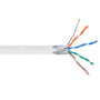 1000ft 4 Pair Cat6 550MHz Solid Shielded (STP) FT4/CMR Bulk Cable - White (FN-BK-C6SL-4WHS)