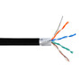 1000ft 4 Pair Cat6 550MHz Stranded Shielded (STP) FT4/CMR Bulk Cable - Black (FN-BK-C6ST-4BKS)