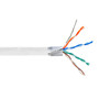 1000ft 4 Pair Cat6 550MHz Stranded Shielded STP FT4CMR Bulk Cable - White FN-BK-C6ST-4WHS
