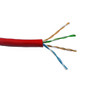 500ft 4pr Cat6 10Gig UTP stranded 28AWG ultra-thin bulk cable FT4 - Red (FN-BK-C6STU-4RD-500)