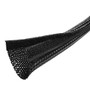 100ft 2 inch Split Hook and Loop Braided Sleeving Black (FN-BS-FW200-100BK)