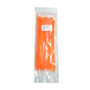 100pk 8 inch cable tie (18lb) - UL94 V-2 nylon 66 - Orange (FN-CT-108-100OR)