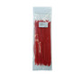 100pk 8 inch cable tie (18lb) - UL94 V-2 nylon 66 - Red (FN-CT-108-100RD)