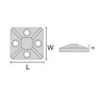 Adhesive cable tie mount 15x 15 - Black - Pack of 100 FN-CT-M150-BK