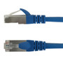 1ft RJ45 Cat5e Stranded Shielded 26AWG Molded Patch Cable CMR - Blue (FN-CAT5ESM-01BL)