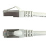 1ft RJ45 Cat5e Stranded Shielded 26AWG Molded Patch Cable CMR - White (FN-CAT5ESM-01WH)