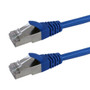 2ft RJ45 Cat5e Stranded Shielded 26AWG Molded Patch Cable CMR - Blue (FN-CAT5ESM-02BL)