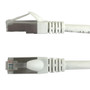 10ft RJ45 Cat5e Stranded Shielded 26AWG Molded Patch Cable CMR - White (FN-CAT5ESM-10WH)