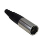 Mini-XLR 3-pin Male Connector - Black (FN-CN-MX3M-BK)